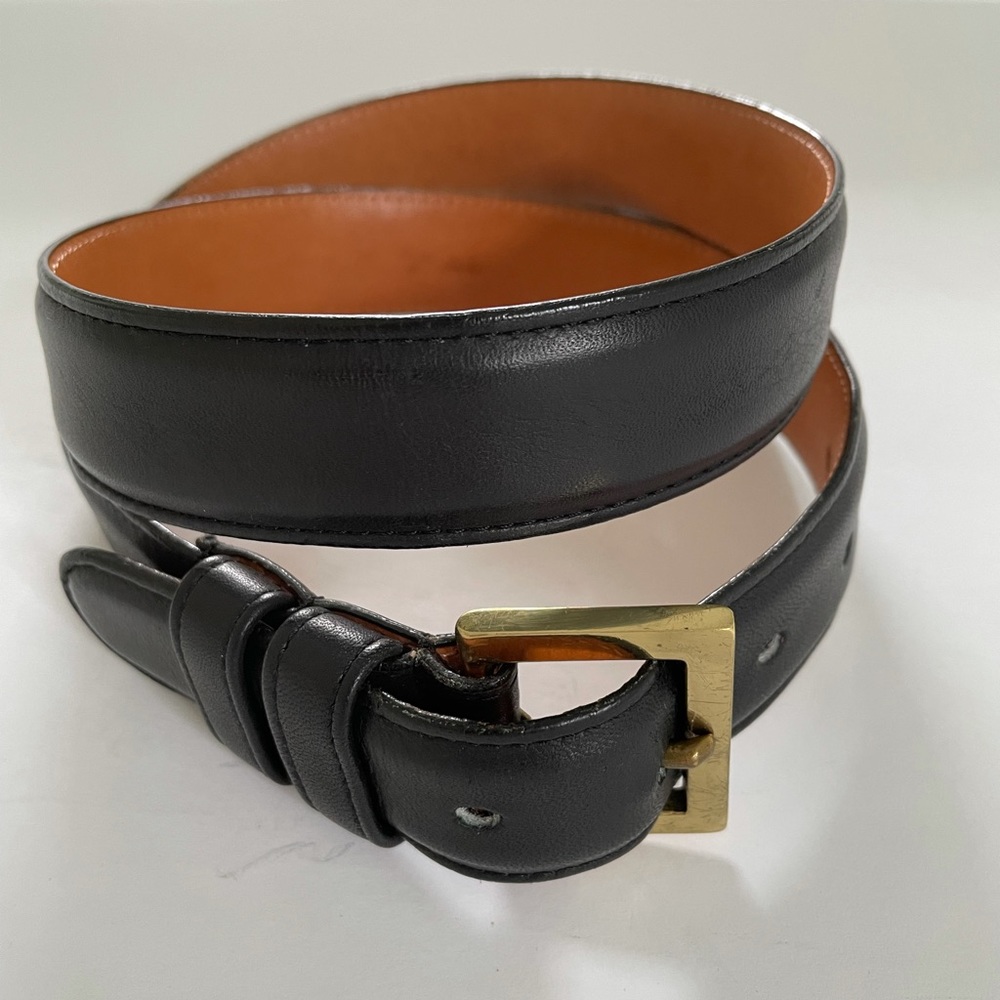 COACH glove leather belt with brass buckle